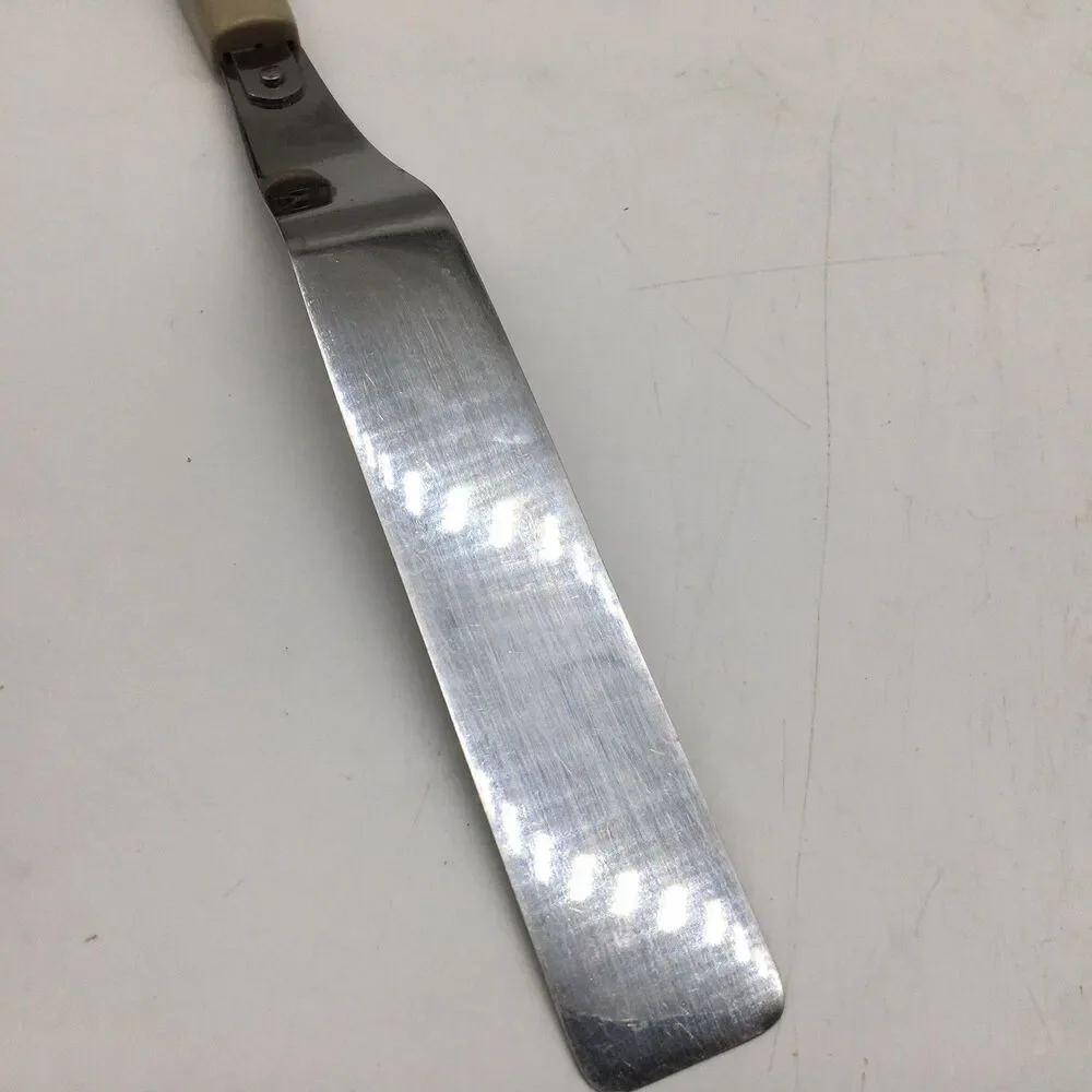 Flint Arrowhead Harvest Wheat Pattern Icing Spreader Spatula Stainless Vtg 12”